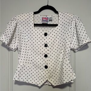 Vintage Gitano Polka Dot Top